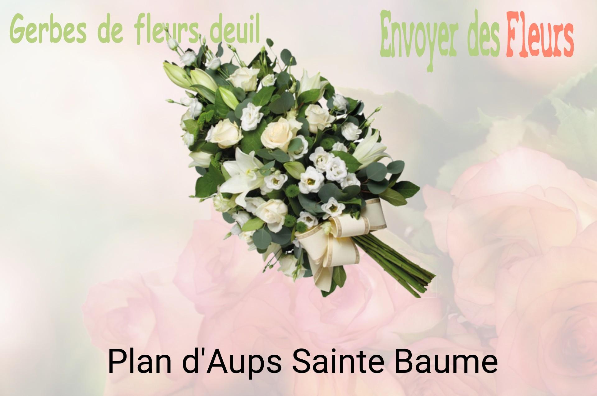 Gerbe de fleurs de deuil livrée à Plan-d'Aups-Sainte-Baume